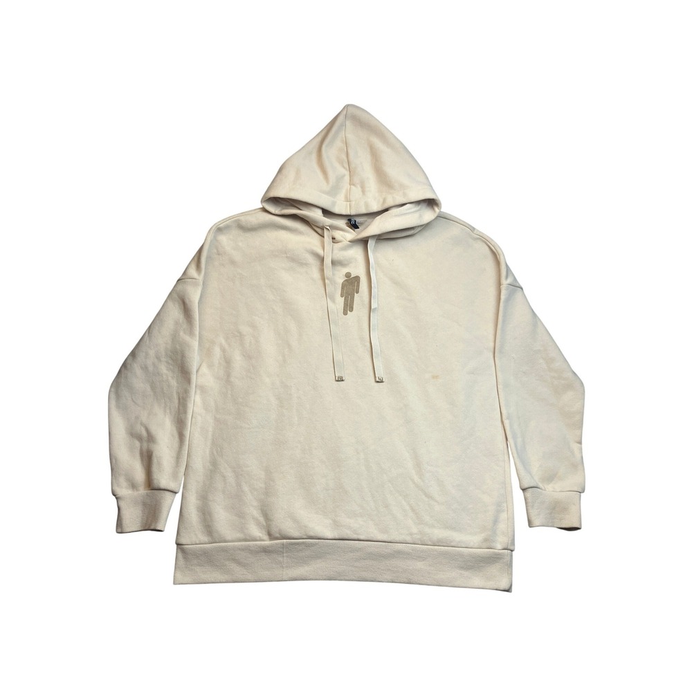 Billie Eilish Graphic Sweatshirt Cream Off-White Logo Pullover Womens L Large